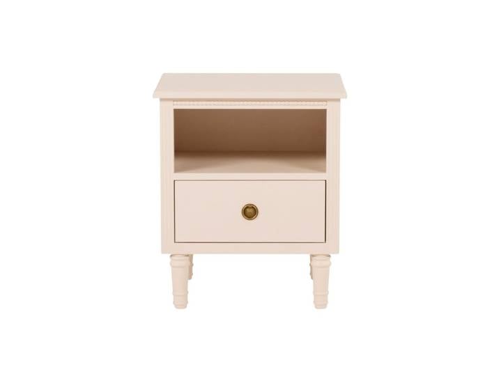 Nachttisch mit 1 Schublade, puderrosa