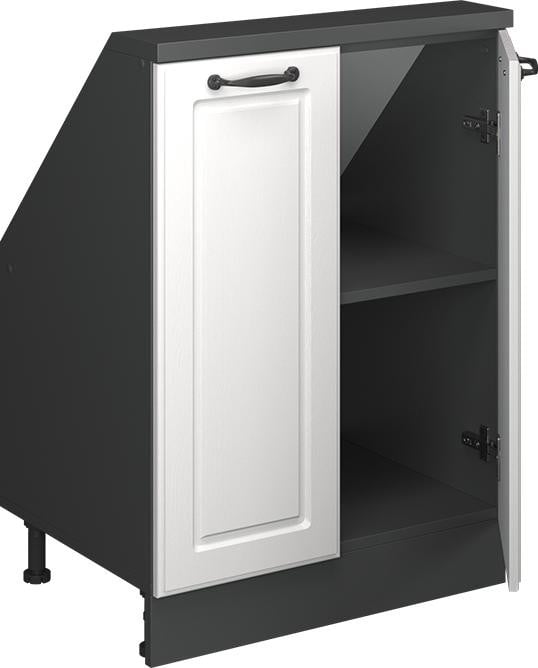 Vicco R-Line Keukenkast voor schuine wand Wit Landhuis, 60 cm, 2 deuren