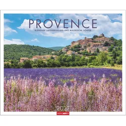 Weingarten, Kalender, Provence Kalender 2027 - Blühende Lavendelfelder und malerische Dörfer