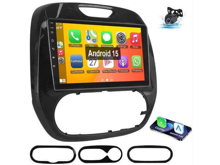 ESSGOO Für Renault Captur Kaptur 2013-2019 Android 15 Autoradio (RDS, Digitalradio (DAB), FM, AM, Carplay Android Auto GPS Navi WIFI BT)