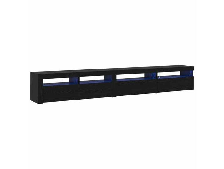 Ensemble 3 meubles TV - - banc TV - bois d'ingénierie - chêne noir - 270 x 35 x 40 cm - 4 portes - 4 étagères{yyl49r}