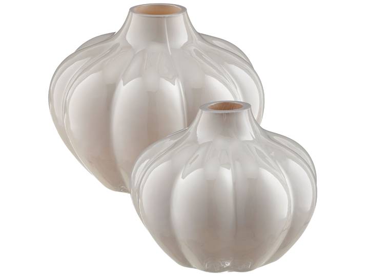 Tischvase Vase , braun (hellgrau), H:13cm Ø:16cm, Glas, LEGER HOME BY LENA GERCKE, Vasen, Tischvase, im eleganten Design