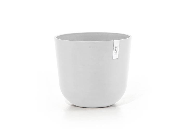 Pflanzkübel ECOPOTS Oslo 35 Weiss , weiss (weiß), H:30,5cm Ø:35cm, Kunststoff, Pflanzgefässe, Pflanzkübel