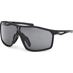 Adidas, Herren, Sportbrille, SP0117 Kalidro (Matte Black, Smoke), Grau, Schwarz
