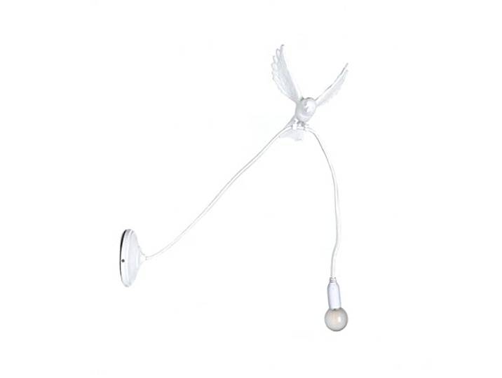SELETTI LAMPADA 15314 SPARROW LANDING WH Seletti Sparrow Landing Lampada da Parete di Design MarcantonioLa lampada da parete Sparrow Landing della collezione Sele