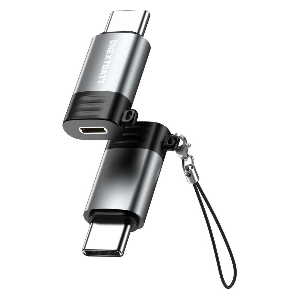 Nextbatt Lightning female to USB-C 2.0 adapter - Black/Gray (USB-C) (NB-JT207)