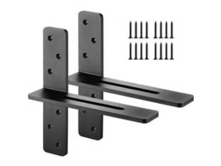 VEVOR Regalhalterung, 2 Stück, Regalträger, Tragkraft 90 kg, 304,8x73,5x304,8 mm, Schwerlast Regalhalter aus Stahl für Regale, schwimmende Halterungsbeschläge für Arbeitsplatten mit Schrauben