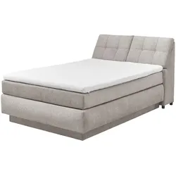 set one by Musterring Boxspringbett Fairfield 140 x 200 cm Stoff Grau Stone