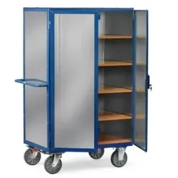 Fetra Schrankwagen, Tragl. 750kg, 5 Etage(n), Ladefl. LxB 1000x680mm, 4 Vollblechwände