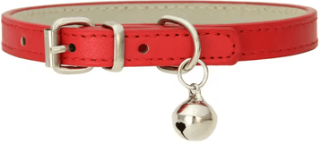 Inspire Curations LuxePaw Adjustable PU Leather Pet Collar red s