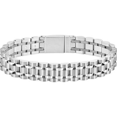 Armband BOSS "OWAN", silber (edelstahlfarben), Armbänder, Herren, 19cm, Edelstahl, Armband
