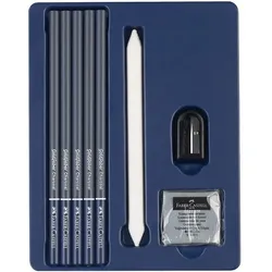 Faber-Castell 8-tlg. Zeichenkohle-Set »Goldfaber« blau