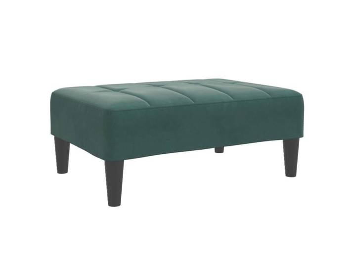 Repose-pied en velours - - 77x55x31 cm - Vert foncé - Moderne - Cadre en contreplaqué - Doux et confortable