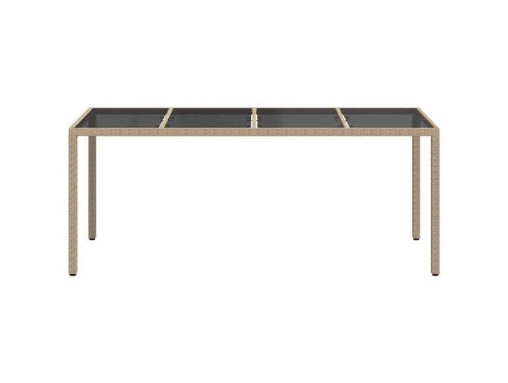En soldes - Table de jardin table d'extérieur 2/4 PERSONNES pour balcon terrasse， Beige 190x90x75cm polyrotin 8_9381350