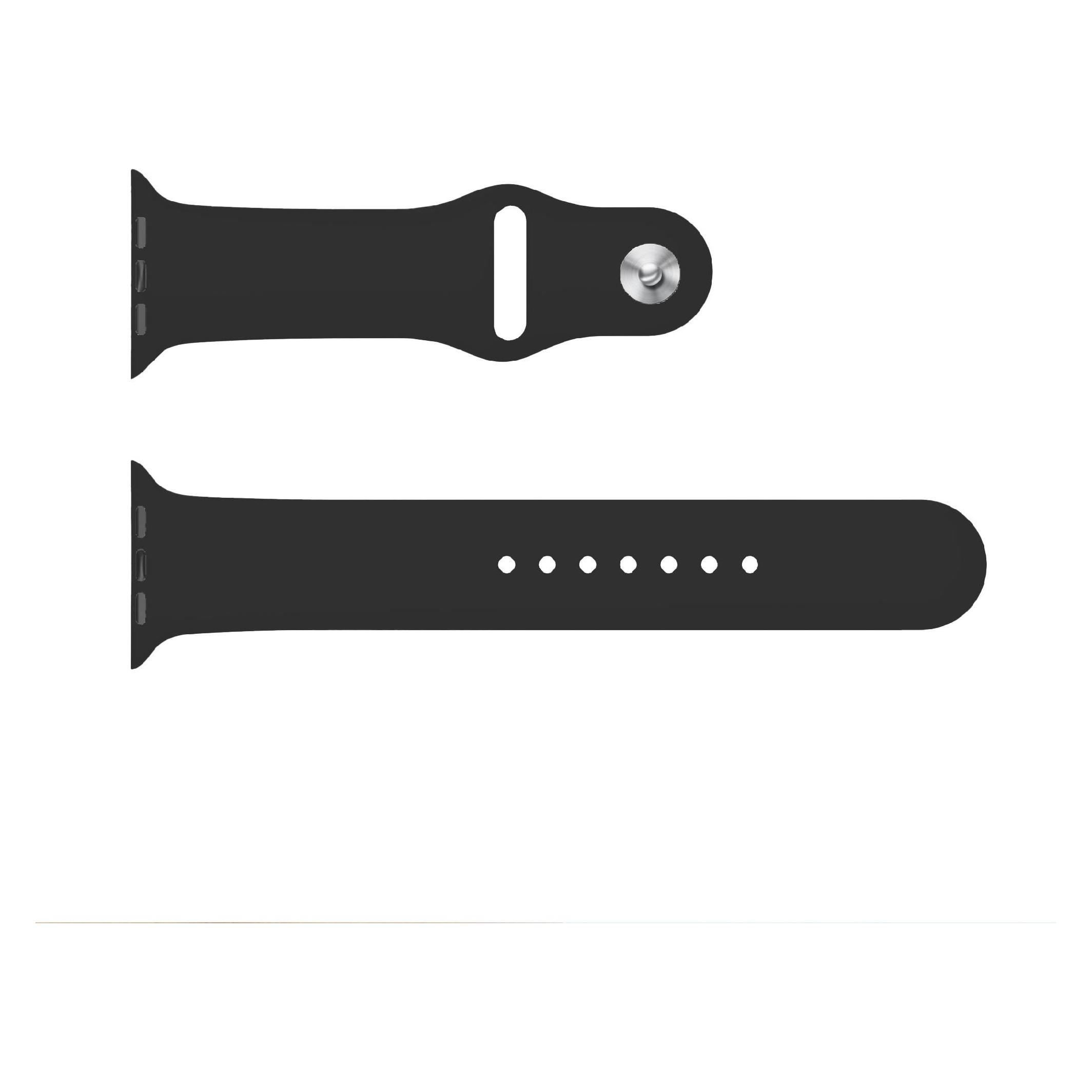 Wave silikoniranneke, Apple Watch / /, musta (Silikon) (WAVE-SB-AW-3840-BK)