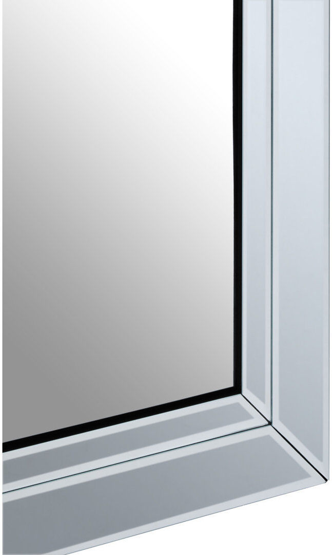 Latitude Run Branda Glass Rectangle Wall Mirror Clear 69cm H x 58cm W