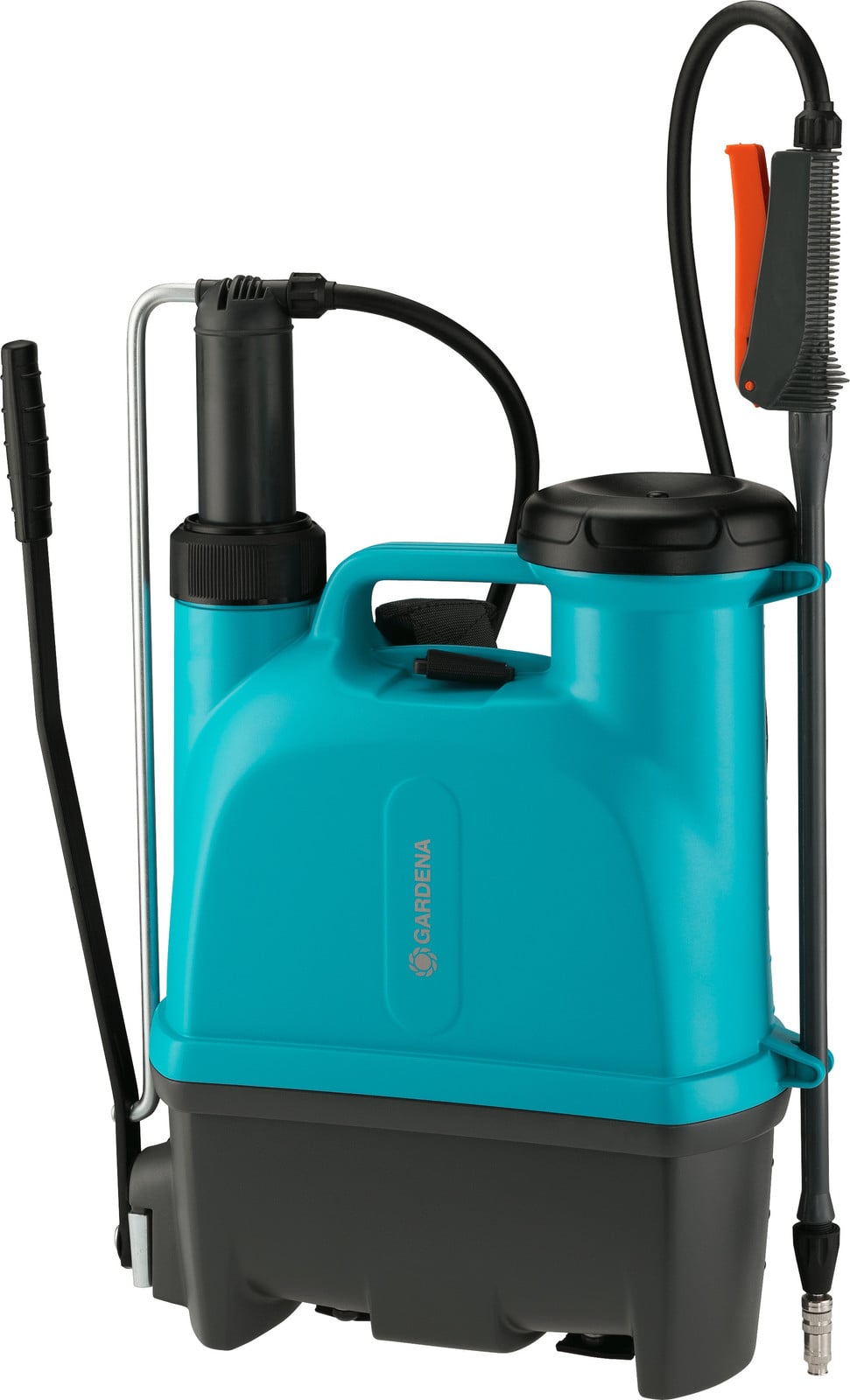 Gardena rugenspuit met telescopische lans en geïntegreerd filter, 12 l, groen/grijs/turquoise