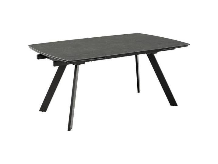 Esstisch, Schwarz, 97x160 cm, Metall & Keramik, Ausziehbar, Modern, MID.YOU