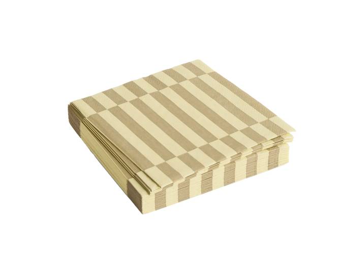 HAY Serviette Pattern Lunch Stripe 33x33 cm Lot de 20 Cream-sand pillar