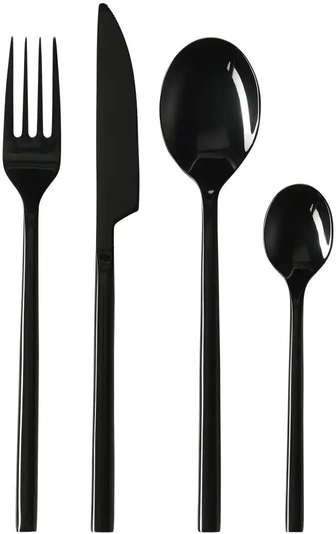 Gray & Jones Besteckset 16-teilig   ¦ schwarz ¦ Edelstahl