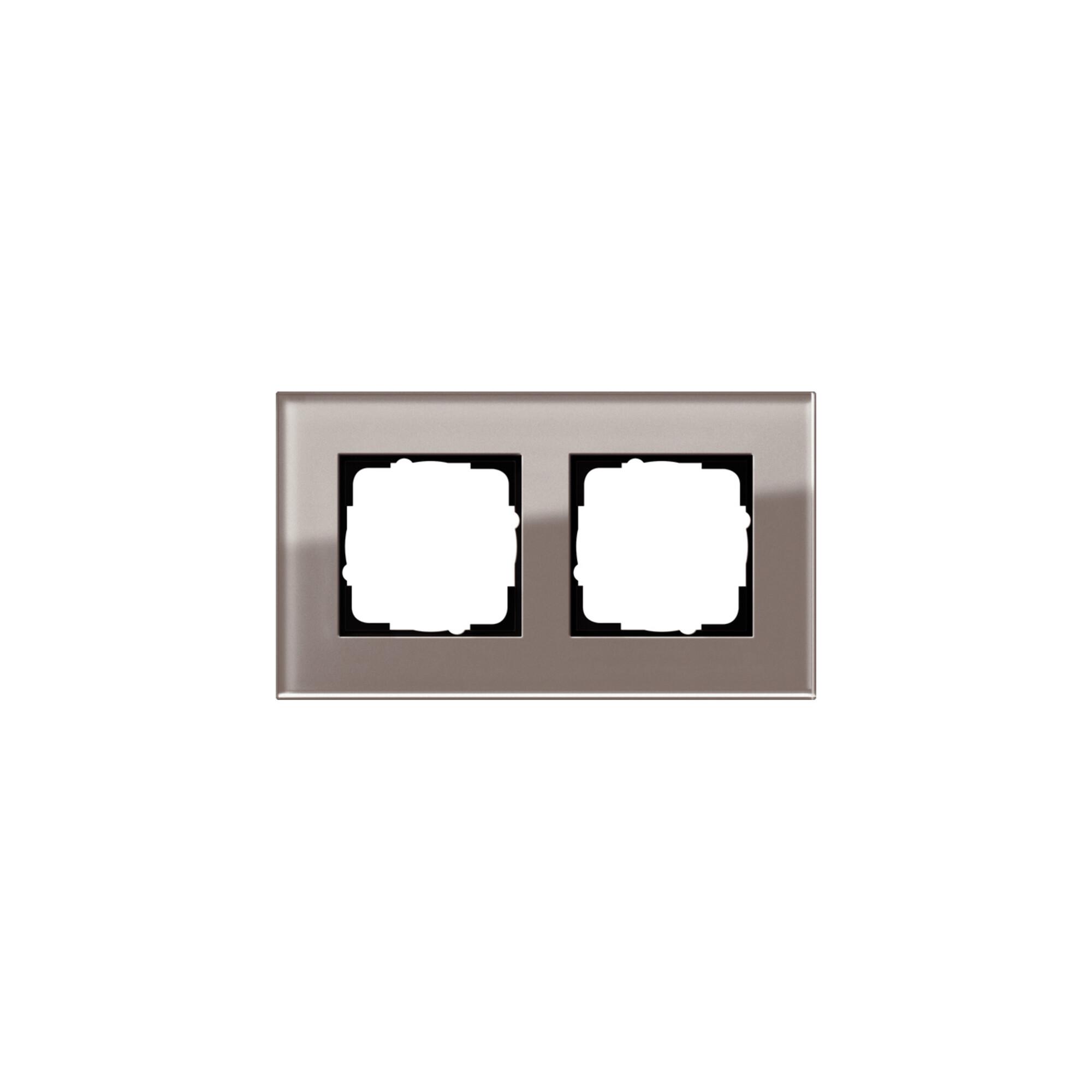 Gira Abdeckrahmen 2fach Esprit Glas Umbra 0212122)