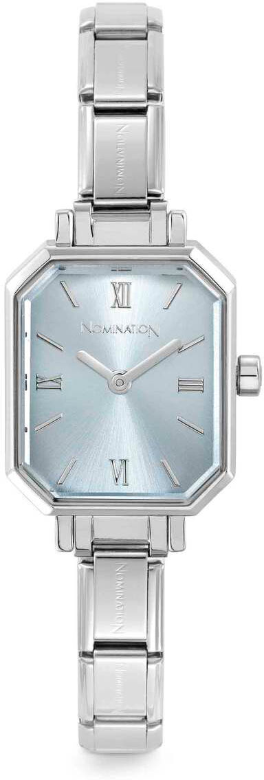 Nomination Paris kello with new rectangular steel strap Light blue 076037/015