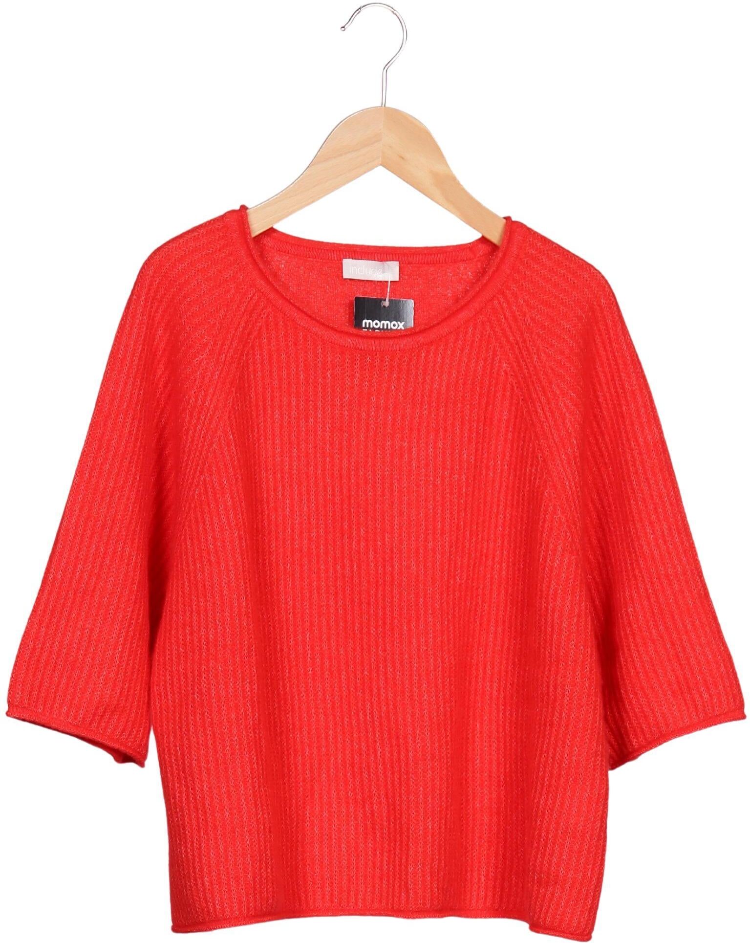 Include Damen Pullover, Rot, Gr. EU 40, Kaschmir / Baumwolle - Second Hand