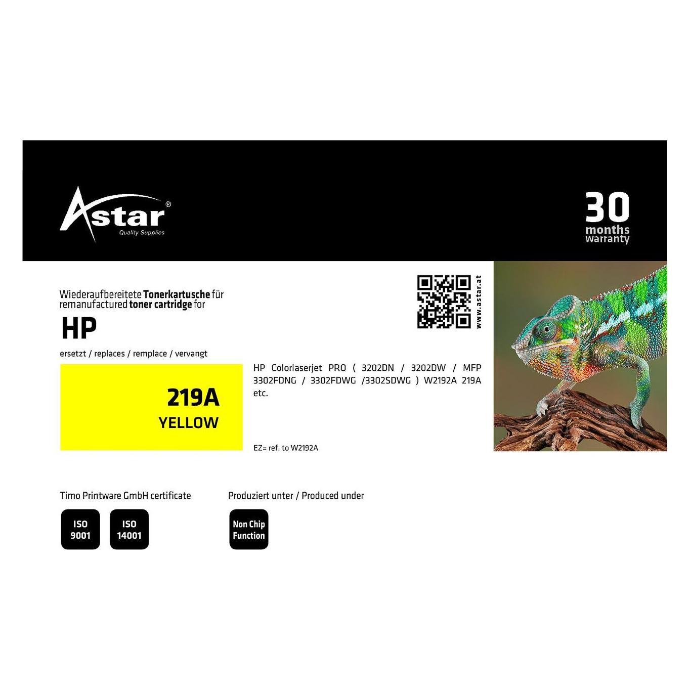 Astar AS20507 HP 219A CLJ Cartridge (Y) (AS20507)