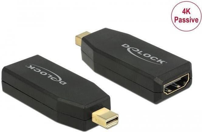 Delock 4K Videoadapter Mini DisplayPort (mannelijk) naar HDMI (vrouwelijk) - Zwart