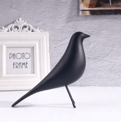 Uplift Curations NordicAura Minimalist Resin Bird Sculpture Modern Art Decor For Living Room, Office & Bedroom Styling black