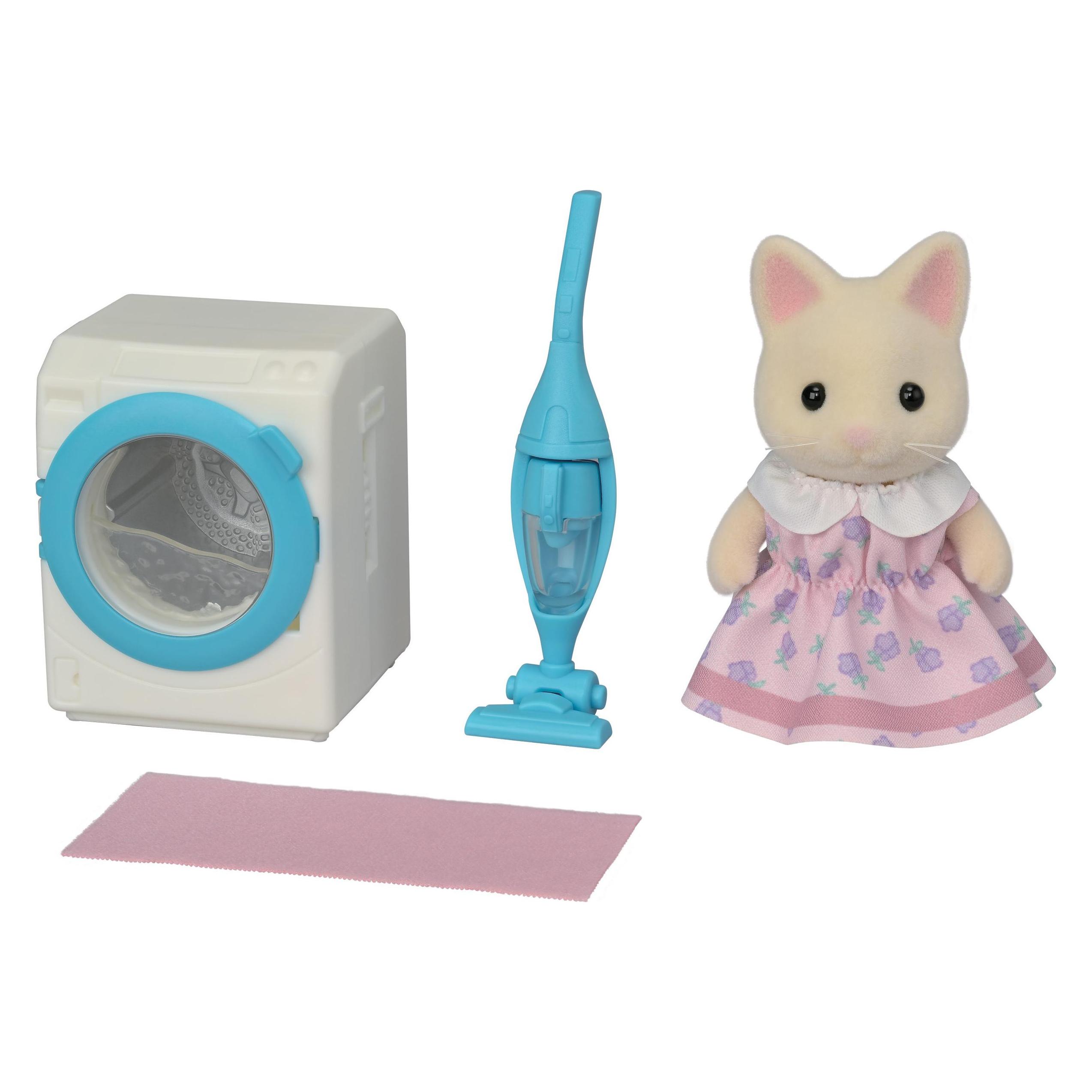 Sylvanian Families Baby Cat Flora Wash & Clean Set (5775)