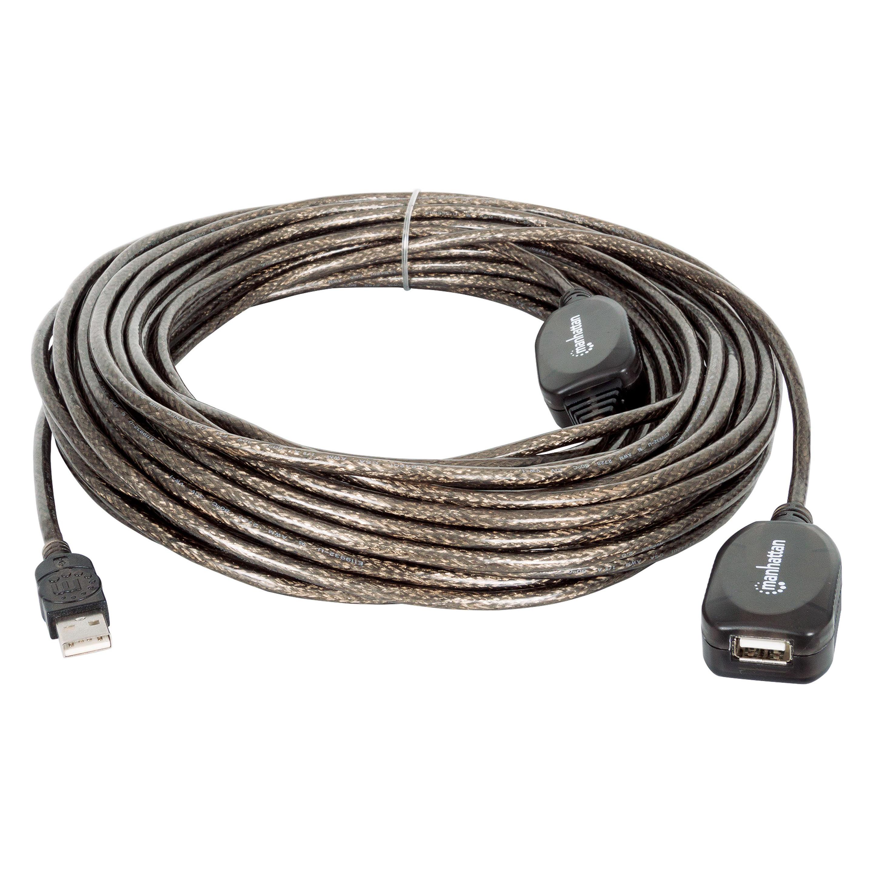 Manhattan USB-Repeater Kabel USB 2.0 A -> A St (20 m, USB 2.0, 2.50 W) (150958)