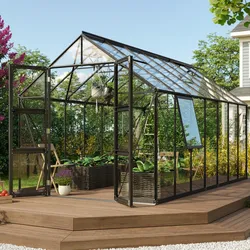 Vitavia Aktionsangebot (inkl. 100 Euro Zubehör): Gewächshaus "Olymp 11500",schwarz,11,5 m2