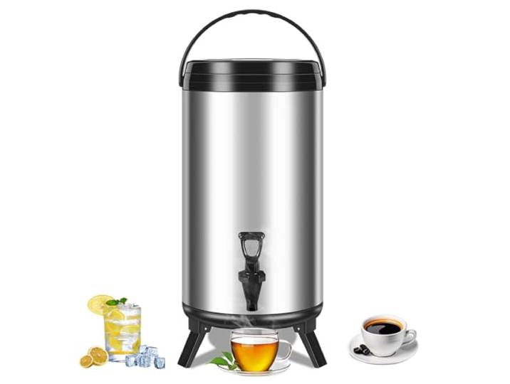 Kaffeemaschine, Isolierter Stahleimer mit Wasserhahn