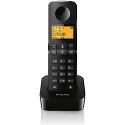 Philips D2601B/01 Schnurloses Telefon, Telefon, Schwarz