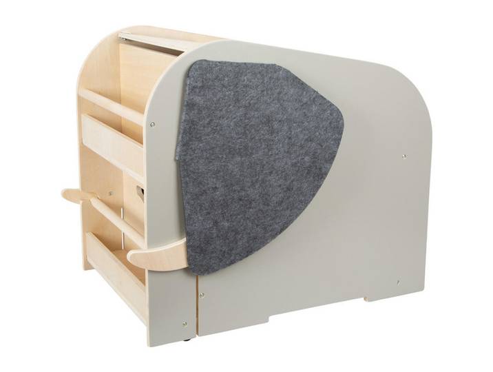 small foot Spielzeugbox, Mehrfarbig, Holz, Elefant, 63x41x51 cm, EN 71, Deckel, Rollen, rollbar, geeignet zum Sitzen, Babymöbel & Kindermöbel, Babyzimmer, Spielzeugkisten