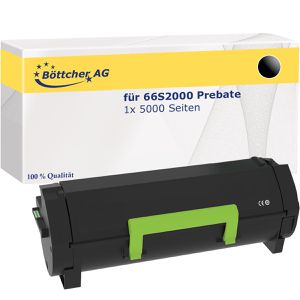 kompatibel für Lexmark 66S2000 Prebate, 5000 Seiten, schwarz