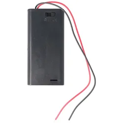 AccuCell Batteriehalter für 2x Mignon AA LR6 Batterie mit An/Aus Schalter – Batteriehalter AA Mignon, Batterie Halterung Elektronik (Kunststoff)