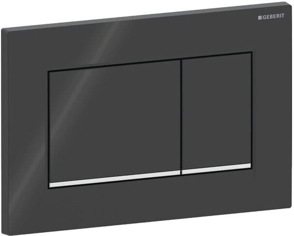 Geberit Sigma 20 Square Betätigungsplatte 115883KM1 schwarz / hochglanz-verchromt
