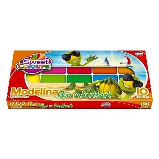 Sweet Colours Modelliermasse in Fluo-Würfeln, 10 Farben (47590944)