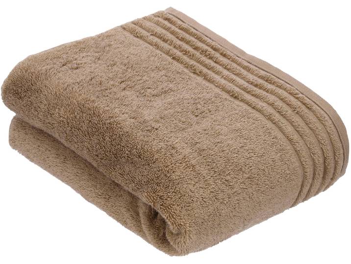 Badetuch VOSSEN Vienna Style Supersoft , braun (camel), B:67cm L:140cm, Walkfrottee, Baumwolle, Handtücher, Badetuch, Supersoft Baumwolle