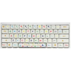 Ducky x SOU SOU One 2 Mini White RGB, Cherry MX Blue Mechanical Keyboard (US, Kabelgebunden), Tastatur, Weiss