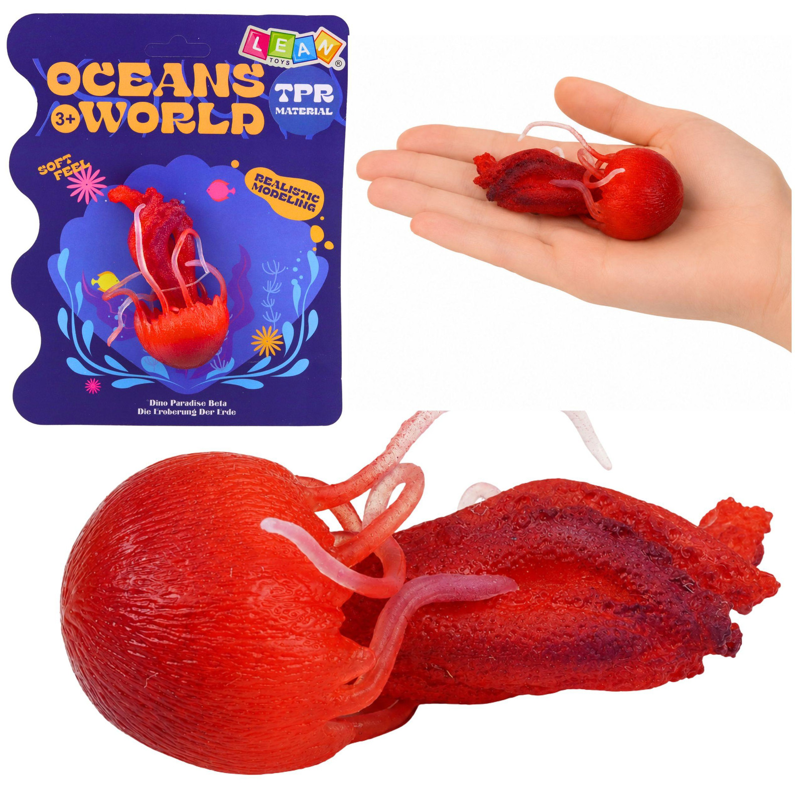 Lean Toys Rekbaar Rubberen Kwallen Beeldje Realistisch Zeedier 9 cm