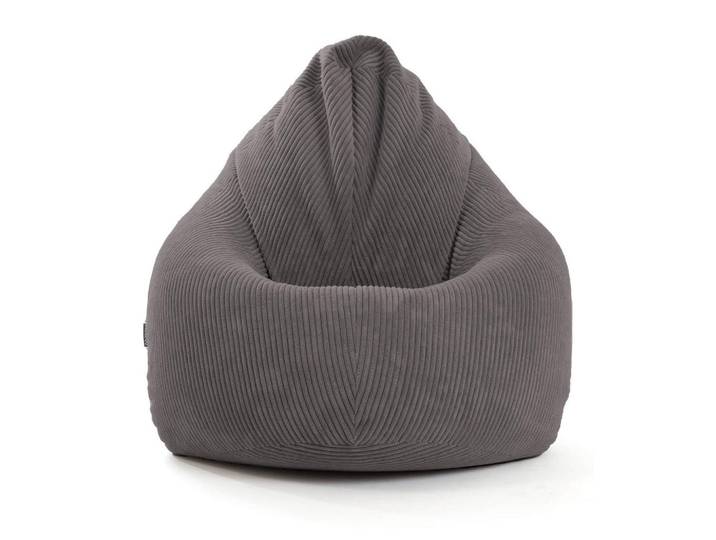 Mokebo Sitzsack Cord Der Tagträumer, Anthrazit, 80x130x80 cm, Wohnzimmer, Sessel, Sitzsäcke, XXL Sitzsäcke