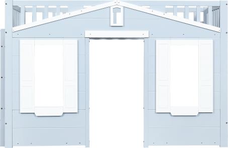 Hochbett 90x200cm Kinderbett Mit Flexiblem Platz Unter Bett Fenstergestaltung Sichere Stabile Leiter Blau Ohne Matratze Funktionsbett Etagenbett