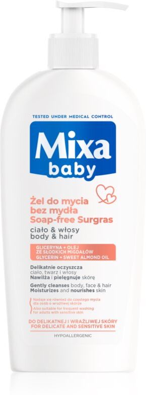 Mixa Baby Brusegel og shampoo 2-i-1 til børn 400 ml