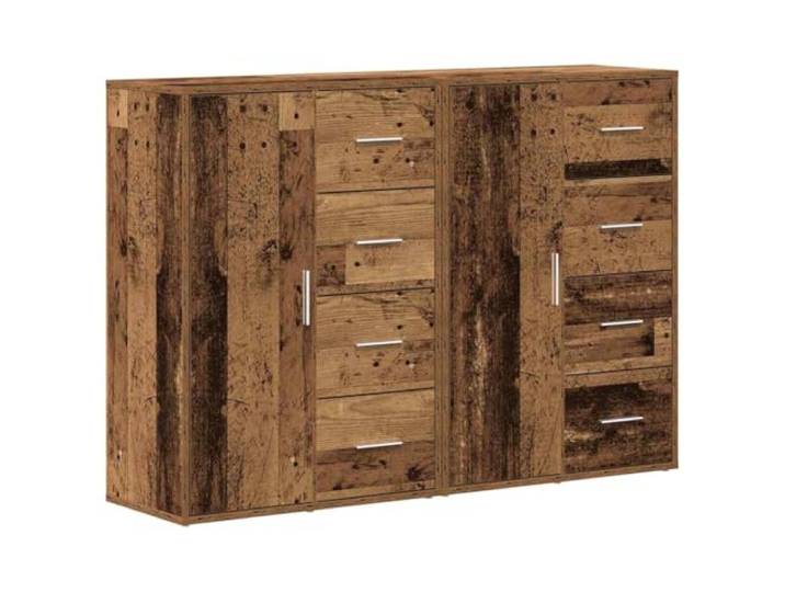 GHVBNMF 2er Set Sideboard Altholz 60x31x84cm Holzwerkstoff Kommode Vielseitiger Mehrzweckschrank fürs Wohnzimmer: Großer Stauraum mit Schubladen und Fächern für optimale Ordnung.