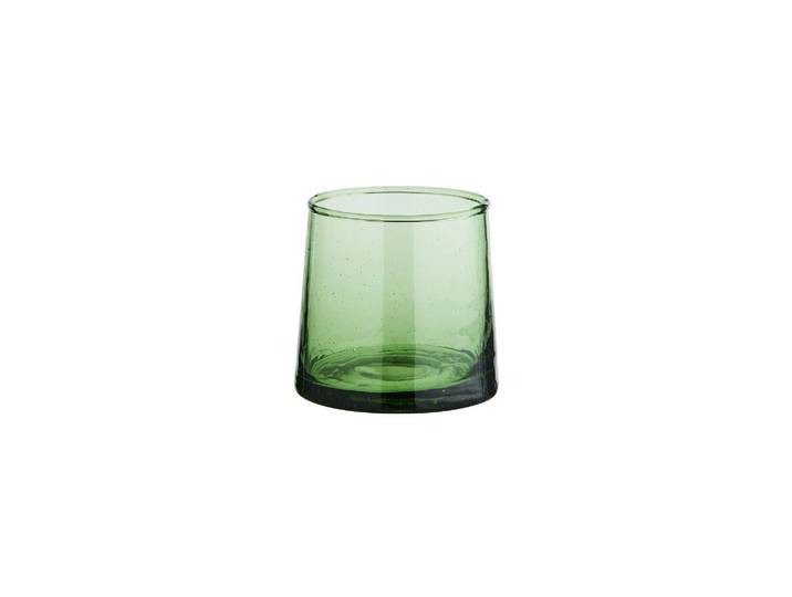 Verre à eau en verre vert, recyclé, soufflé à la main, lave-vaiss