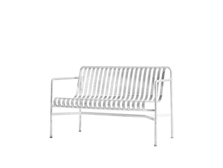 HAY Palissade Dining Bank mit Armlehne Hot galvanized