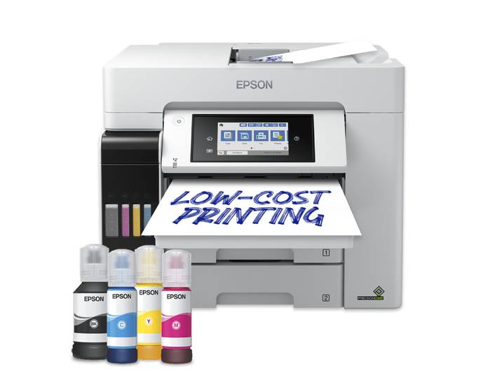 Epson EcoTank Pro ET-5885, Jet d'encre, Impression couleur, 4800 x 2400 DPI, A4, Impression directe, Noir, Blanc C11CJ28405